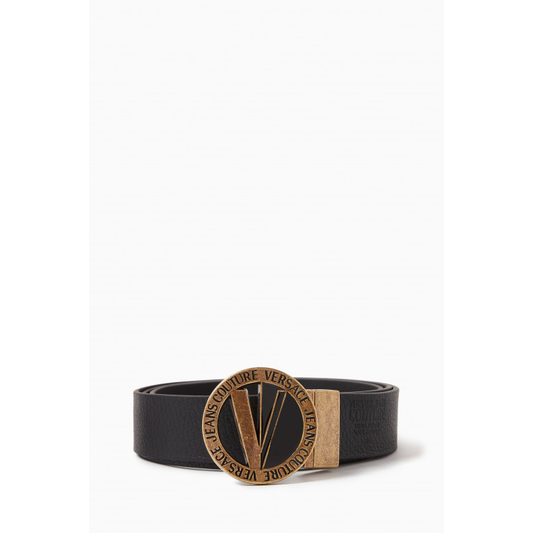 Versace Jeans Couture - V Logo Reversible Belt in Leather