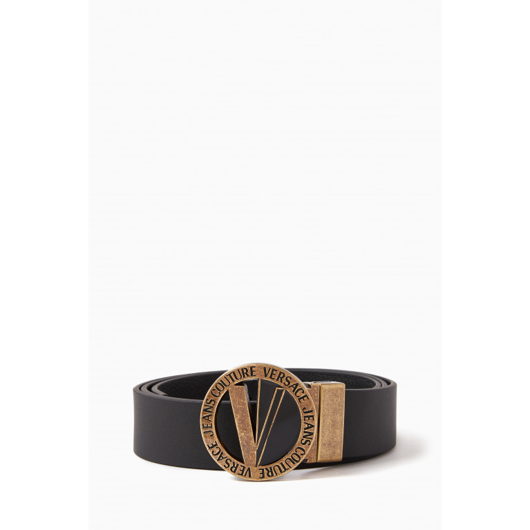 Versace Jeans Couture - V Logo Reversible Belt in Leather