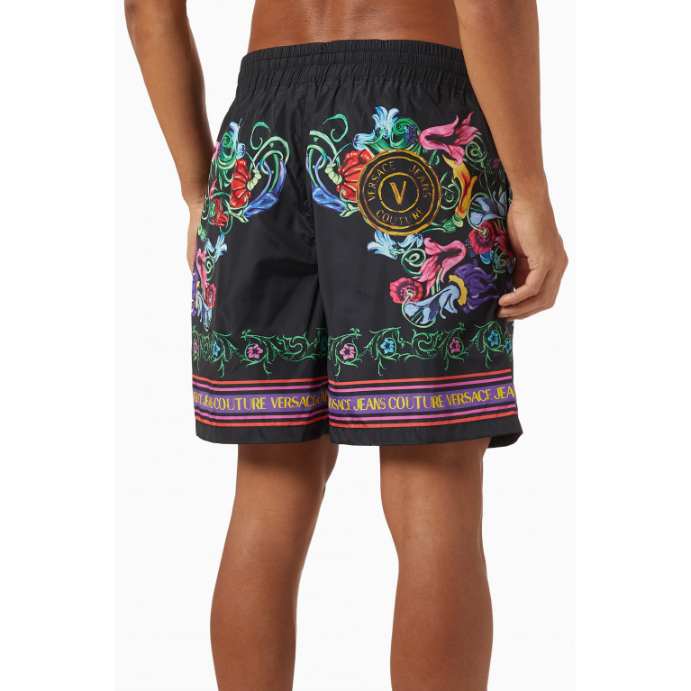 Versace Jeans Couture - Garden Print Swim Shorts in Nylon