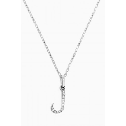 Fergus James - Arabic Letter Diamond Necklace in 18kt White Gold