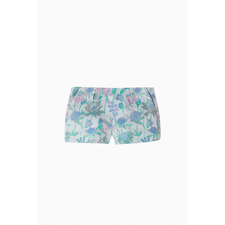 Hucklebones - Floral Jacquard Tailored Shorts