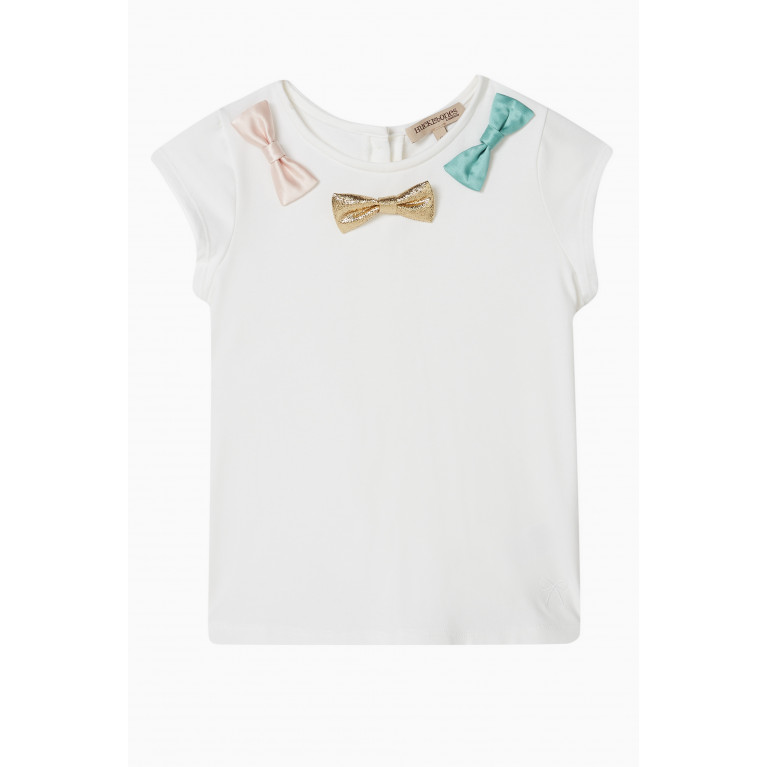 Hucklebones - Bow Jersery T-shirt in Cotton