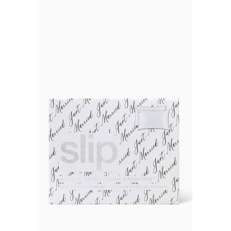 Slip - Just Married Pure Silk Queen Pillowcase Duo