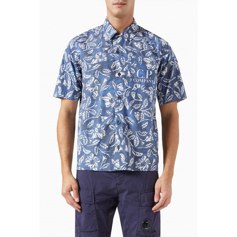 C.P. Company - All-over Printed Shirt in Cotton-poplin