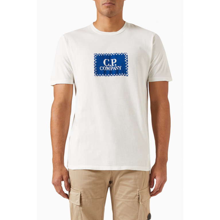 C.P. Company - Label Style Logo T-shirt in 24/1 Cotton Jersey