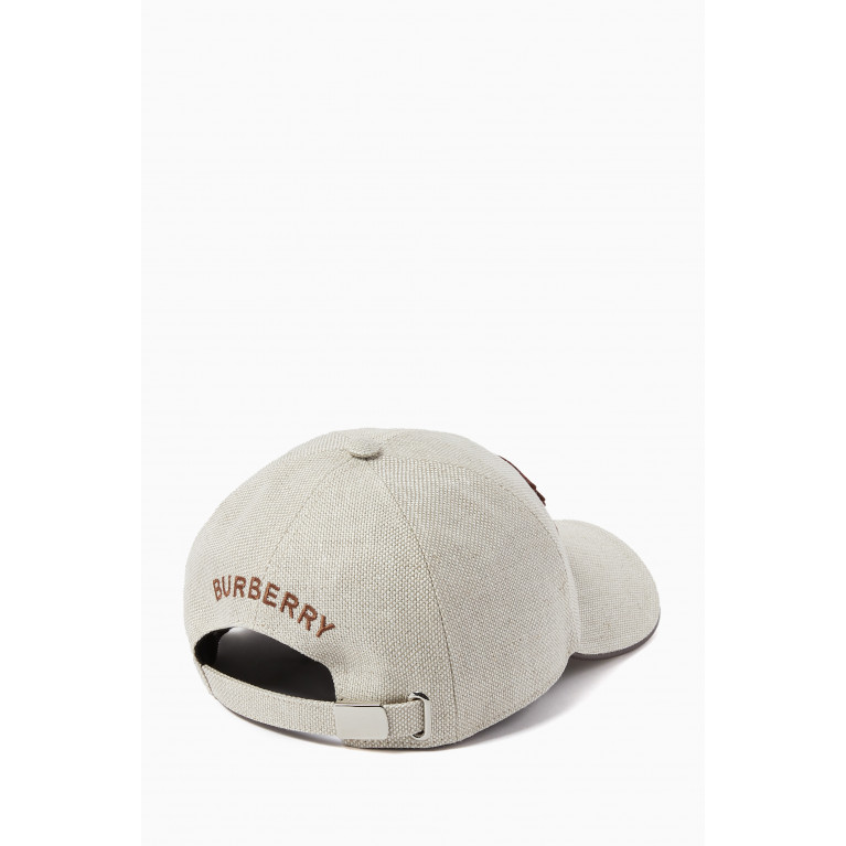 Burberry - Appliqué EKD Baseball Cap in Linen