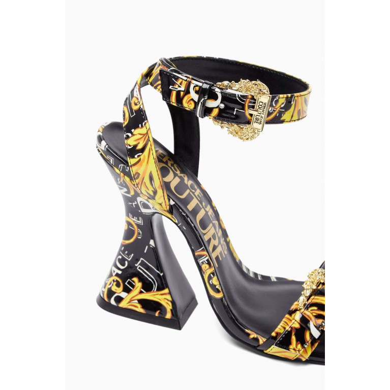 Versace Jeans Couture - Kristen Logo Couture Sandals in Faux Leather