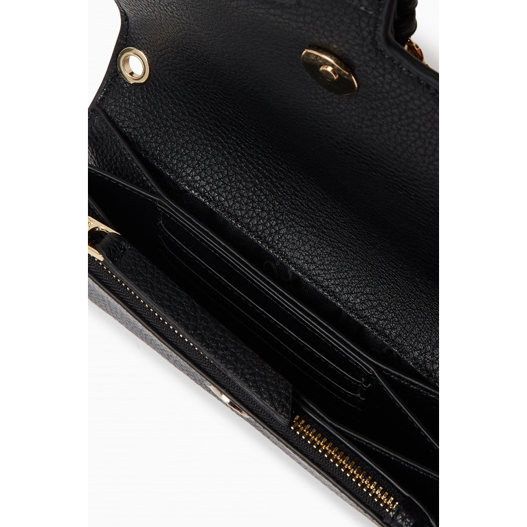 Versace Jeans Couture - Couture 1 Chain Wallet in Grainy Leather Black