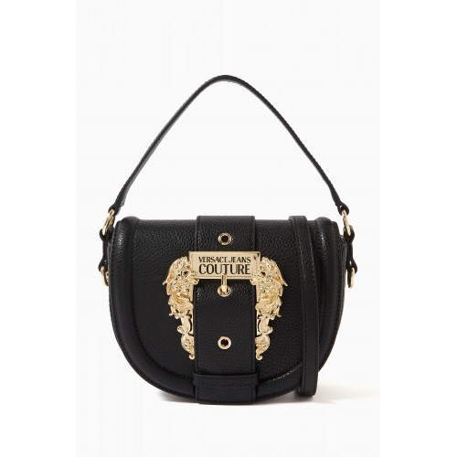 Versace Jeans Couture - Couture 01 Round Crossbody Bag in Grainy Leather Black