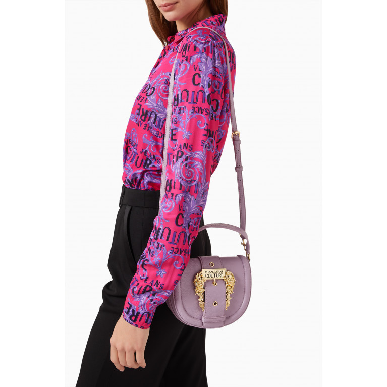 Versace Jeans Couture - Couture 01 Round Crossbody Bag in Grainy Leather Purple