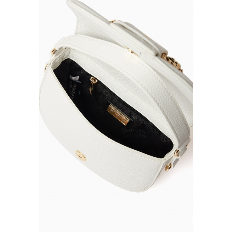 Versace Jeans Couture - Couture 01 Round Crossbody Bag in Grainy Leather White
