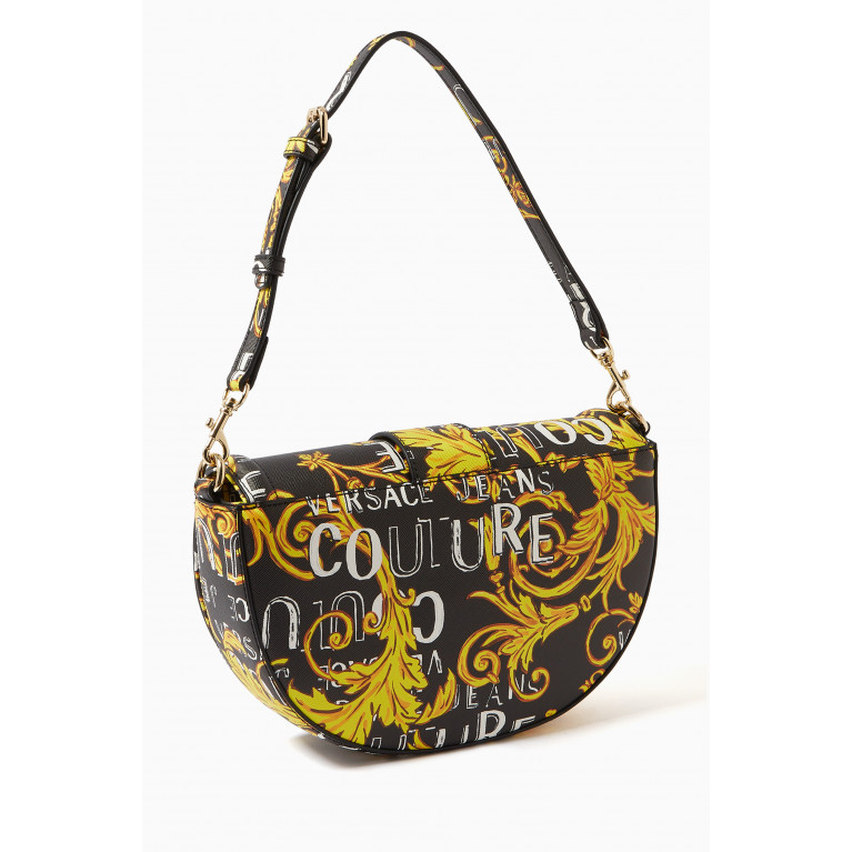 Versace Jeans Couture - Couture 01 Round Shoulder Bag in Grainy Leather Black