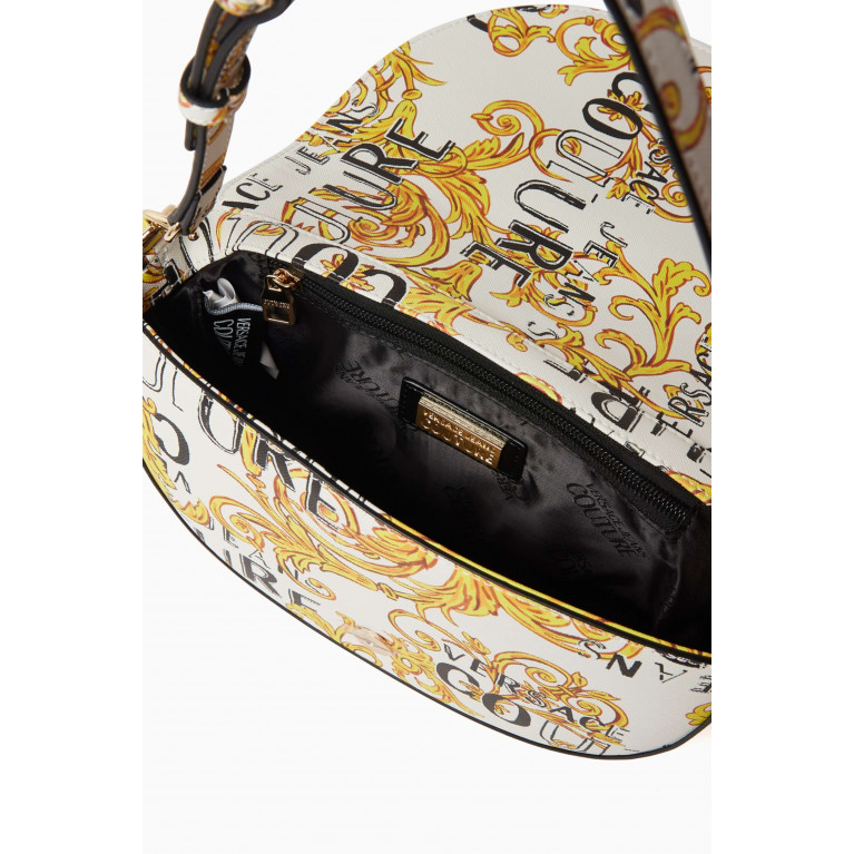 Versace Jeans Couture - Couture 01 Round Shoulder Bag in Grainy Leather White
