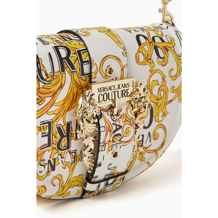 Versace Jeans Couture - Couture 01 Round Shoulder Bag in Grainy Leather White