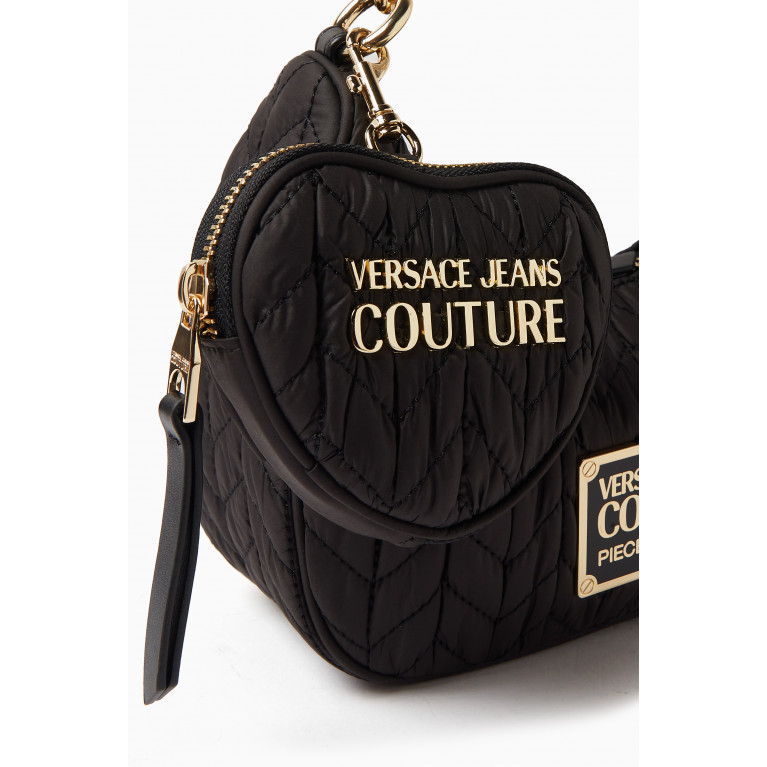Versace Jeans Couture - Crunchy Zip Crossbody Bag in Quilted Nylon Black