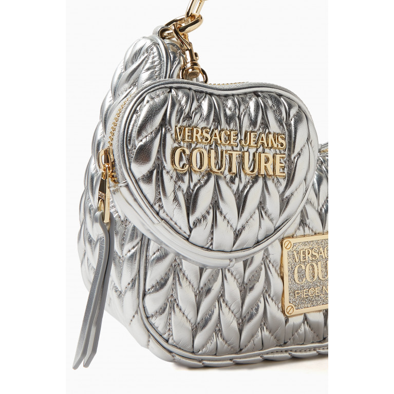 Versace Jeans Couture - Crunchy Zip Crossbody Bag in Metallic Leather