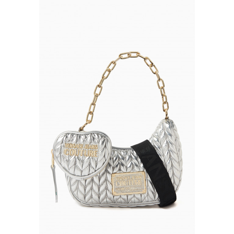 Versace Jeans Couture - Crunchy Zip Crossbody Bag in Metallic Leather