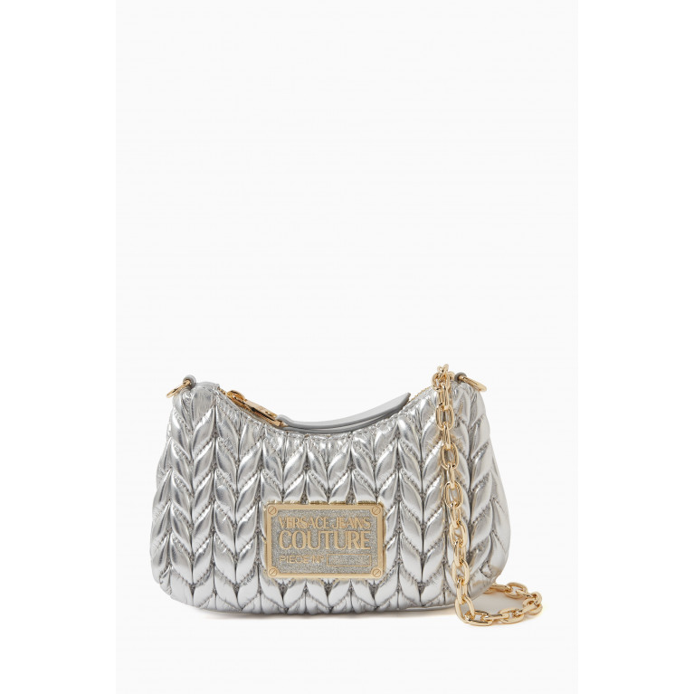 Versace Jeans Couture - Small Crunchy Chain-strap Shoulder Bag in Metallic PU