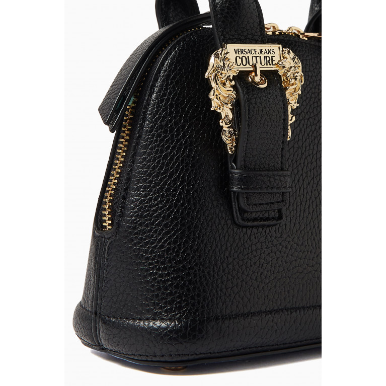 Versace Jeans Couture - Mini Baroque Buckle Top Handle Bag in Leather