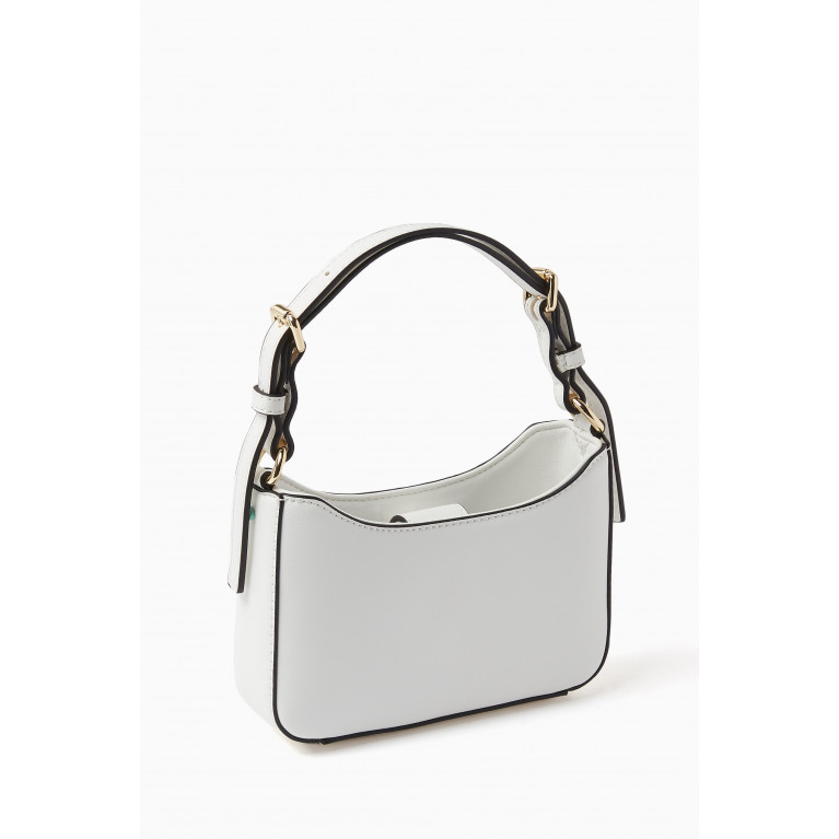 Versace Jeans Couture - Mini Half Barocco Print Shoulder Bag in Polyurethane White