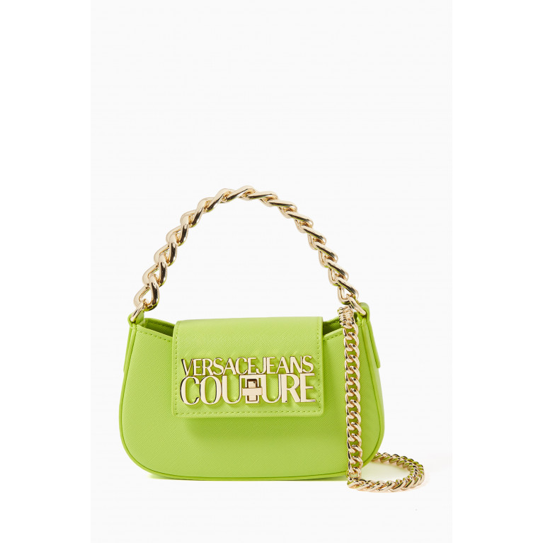 Versace Jeans Couture - Mini Logo Lock Shoulder Bag in Polyurethane Green