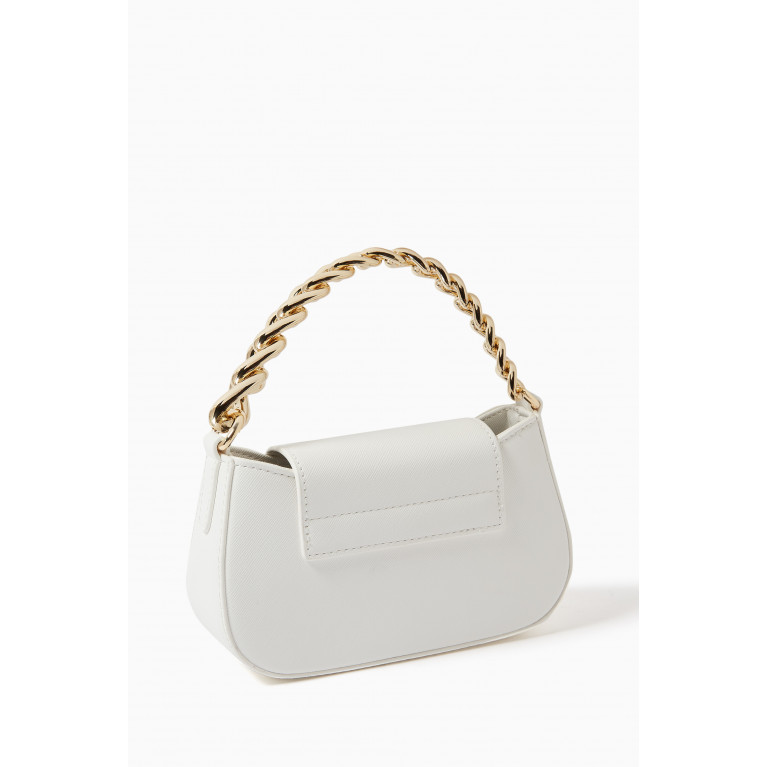 Versace Jeans Couture - Mini Logo Lock Shoulder Bag in Polyurethane White