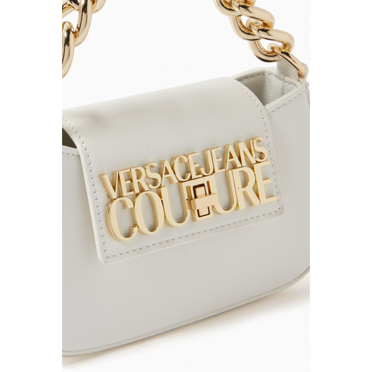 Versace Jeans Couture - Mini Logo Lock Shoulder Bag in Polyurethane White