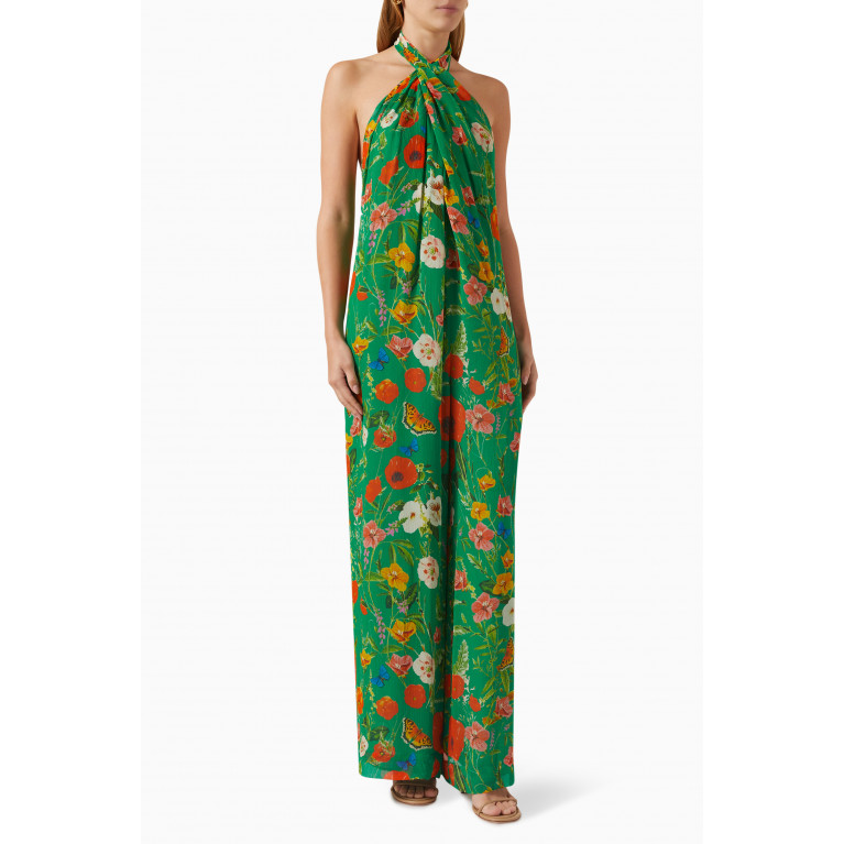 Cara Cara - Marion Floral Print Jumpsuit in Silk