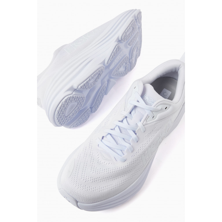 Hoka - Bondi 8 Sneakers in Mesh White