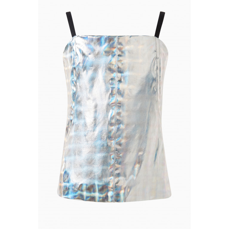 Dolce & Gabbana - Holographic Top in Stretch Crepe de Chine