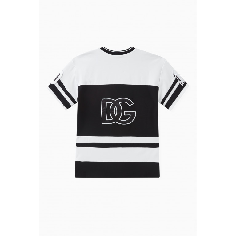 Dolce & Gabbana - Logo-patch T-shirt Dress in Stretch Cotton Interlock