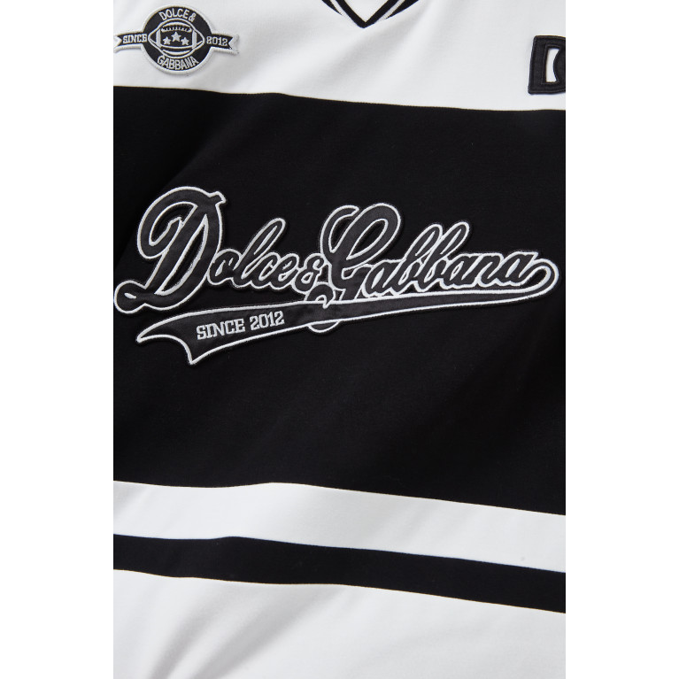 Dolce & Gabbana - Logo-patch T-shirt Dress in Stretch Cotton Interlock