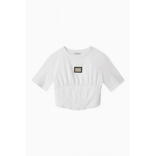 Dolce & Gabbana - Logo-badge T-shirt in Cotton