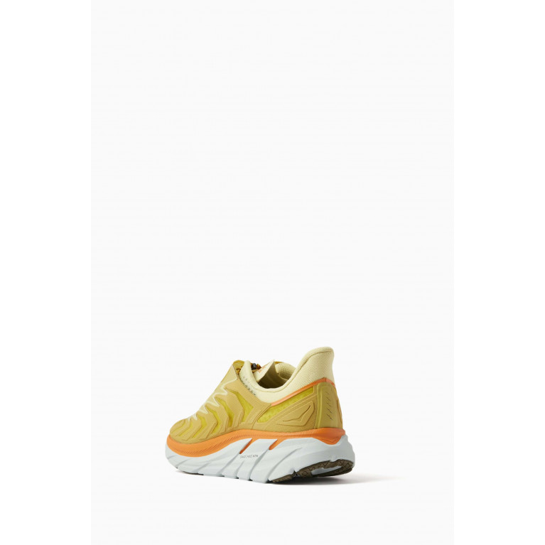 Hoka - Clifton zip-up sneakers in Leather Yellow