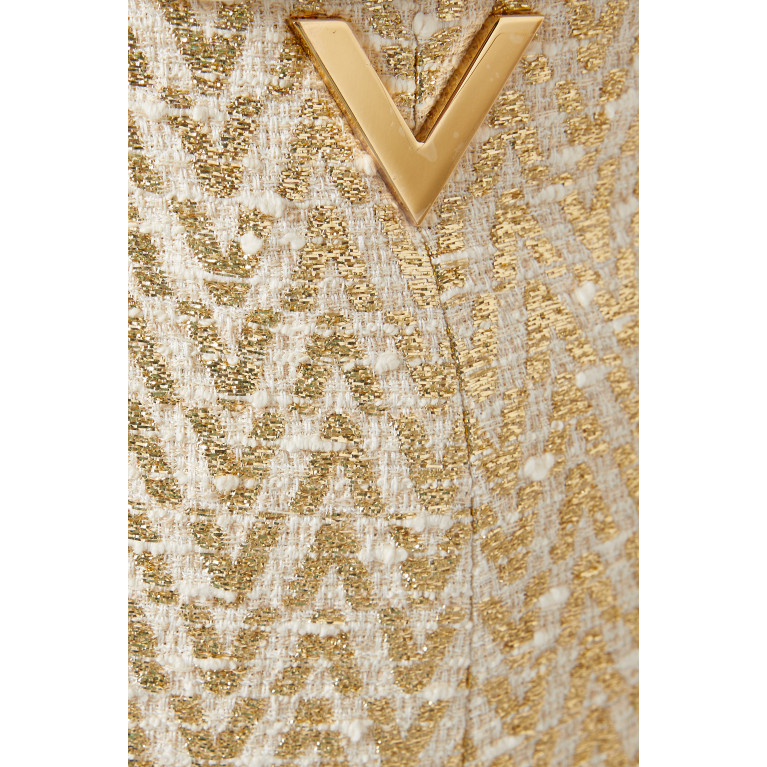 Valentino - Valentino Boucle' Optical V Gold Shorts