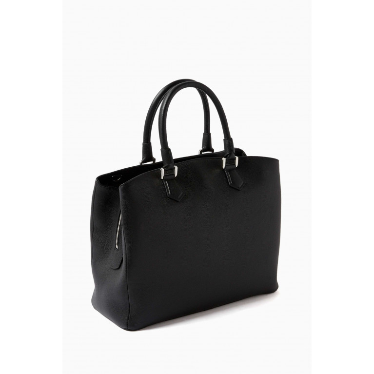 Serapian - Luna Handbag in Rugiada Leather Black