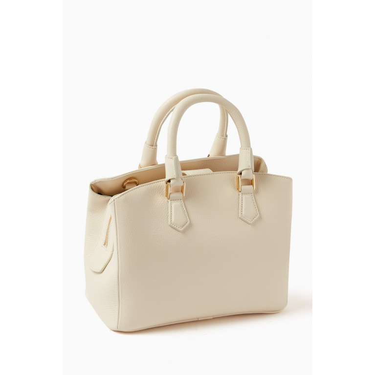 Serapian - Small Luna Bag in Rugiada Leather White