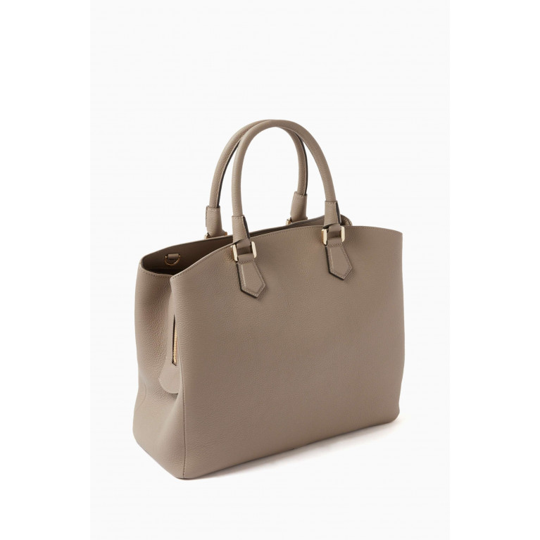 Serapian - Luna Handbag in Rugiada Leather Neutral