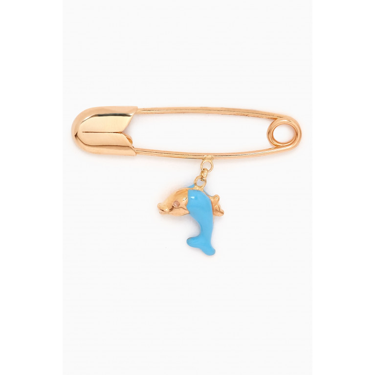 Baby Fitaihi - Dolphin Baby Pin in 18kt Gold