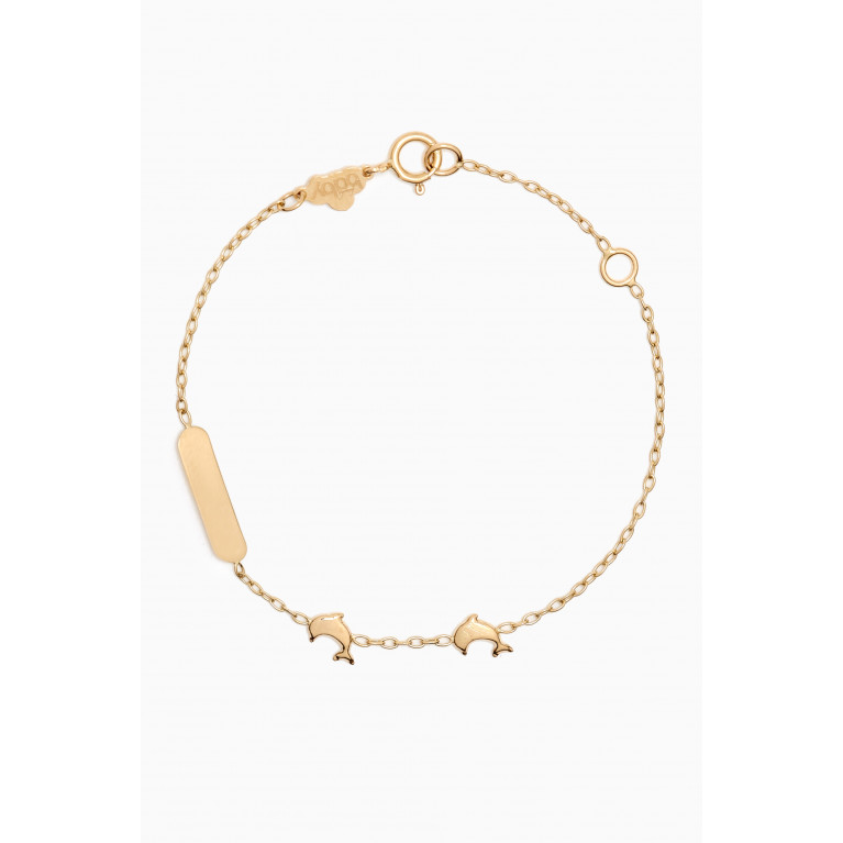 Baby Fitaihi - Double Dolphin Bracelet in 18kt Gold