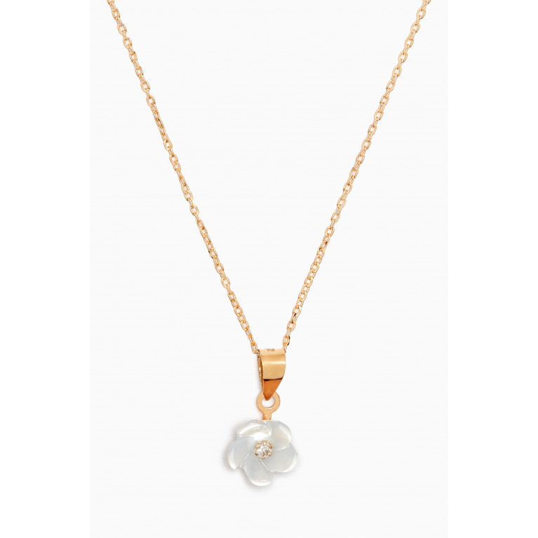 Baby Fitaihi - Flower Diamond Necklace in 18kt Gold