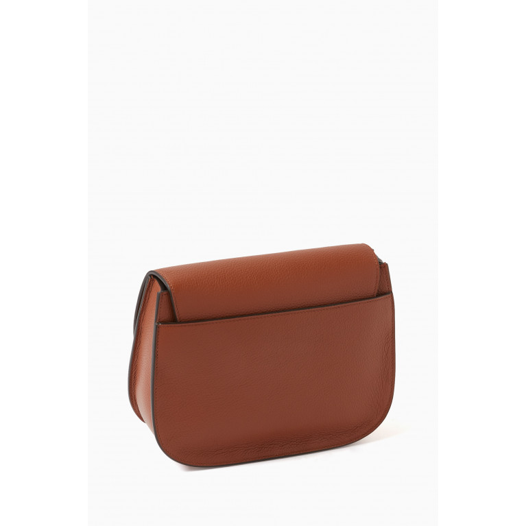 Serapian - Luna Crossbody Bag in Rugiada Leather Brown