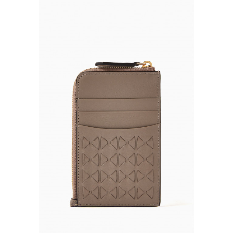 Serapian - Zip Card Case in Mosaico Leather