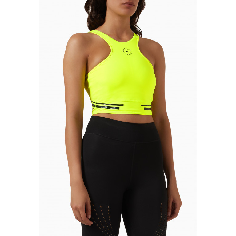 Adidas - x Stella McCartney True Pace Crop Top in Recycled Stretch-fabric