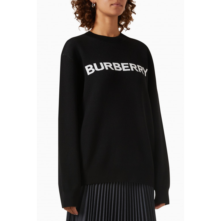 Burberry - Deepa Logo Jacquard Sweater in Wool-blend