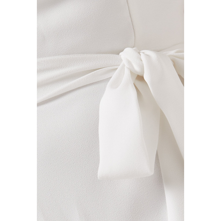 NASS - Embellished Shoulder Dress in Crepe Neutral
