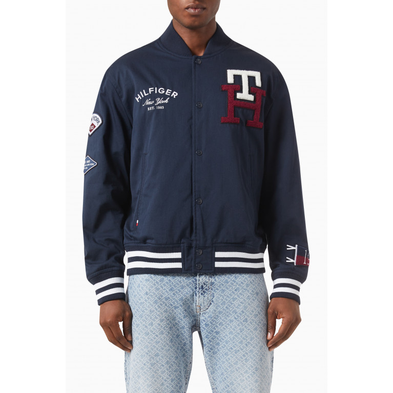 Tommy Hilfiger - Varsity Monogram Jacket in Cotton-blend