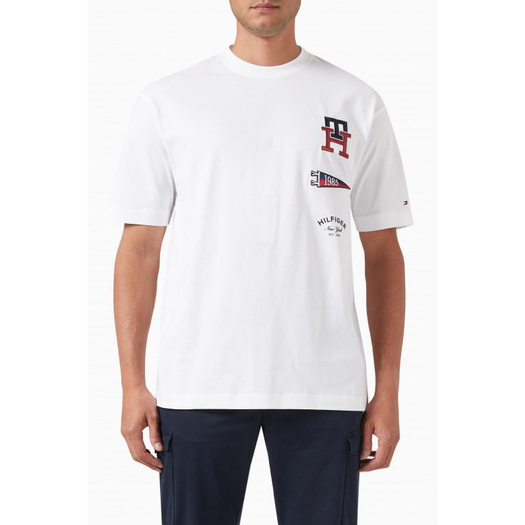 Tommy Hilfiger - Icons Logo T-shirt in Cotton-jersey White