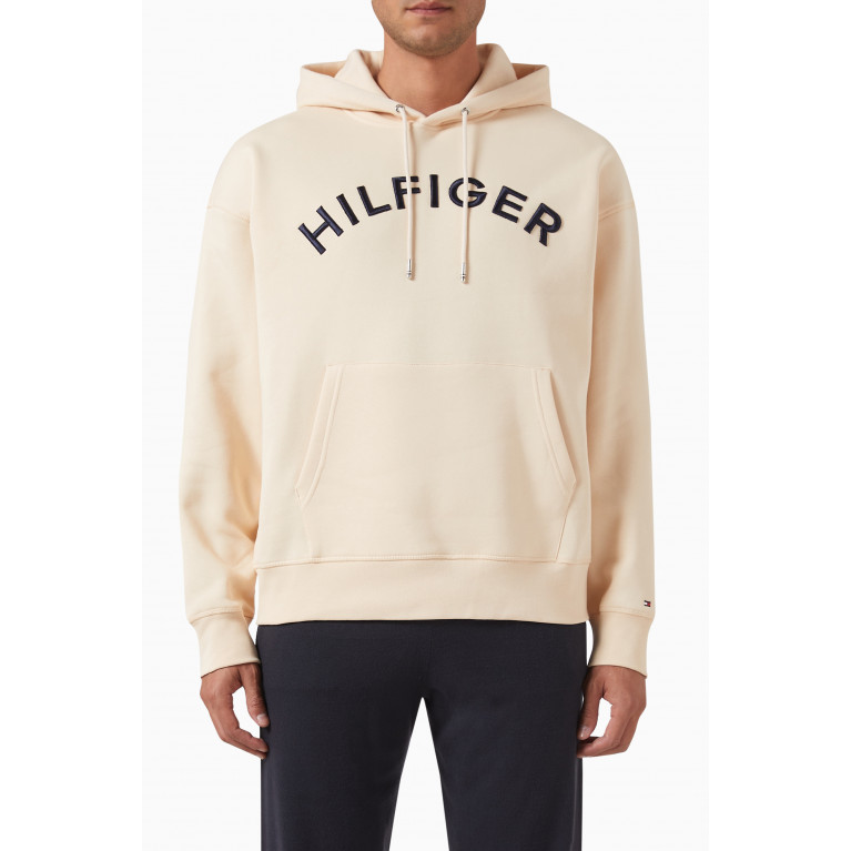 Tommy Hilfiger - Arched Logo-embroidered Sweatshirt in Cotton-blend Neutral