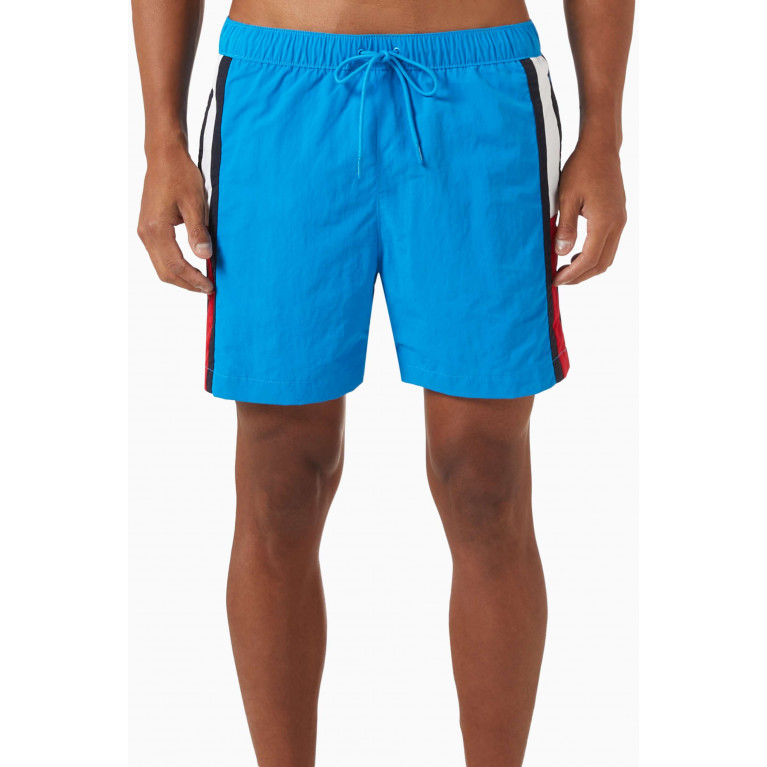 Tommy Hilfiger - Flag Mid-length Swim Shorts in Recycled Nylon Blue